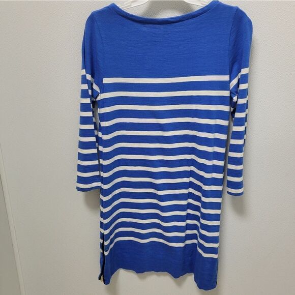 NWT J. Crew Maritime Striped Blue White Knit Dress XS - Picture 2 of 4